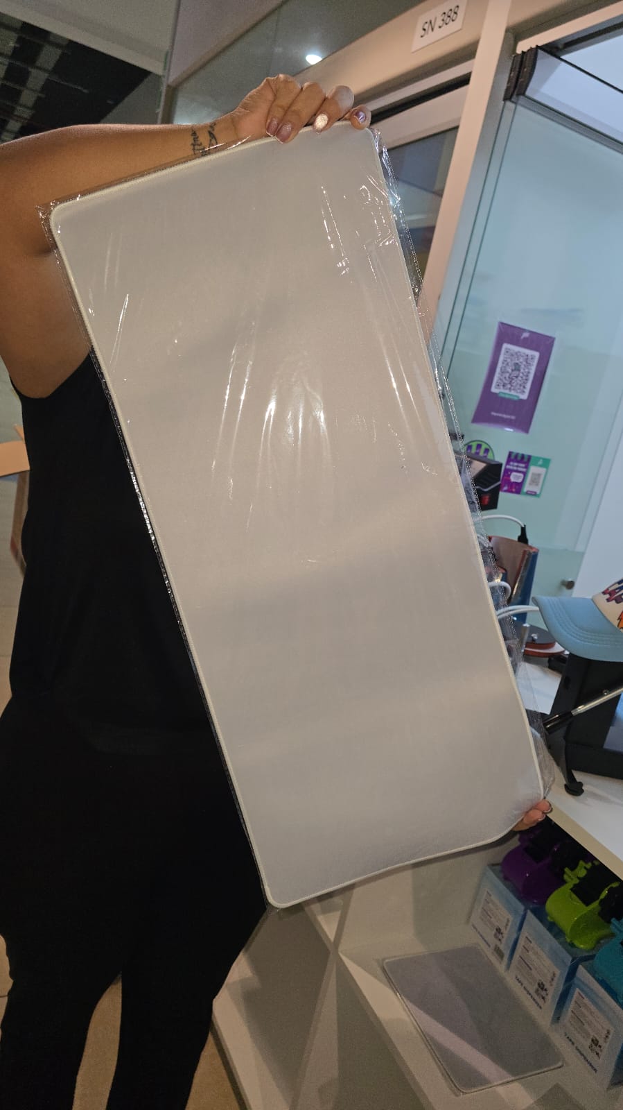 Mousepad gamer para sublimar 70x30 con bordes cosidos