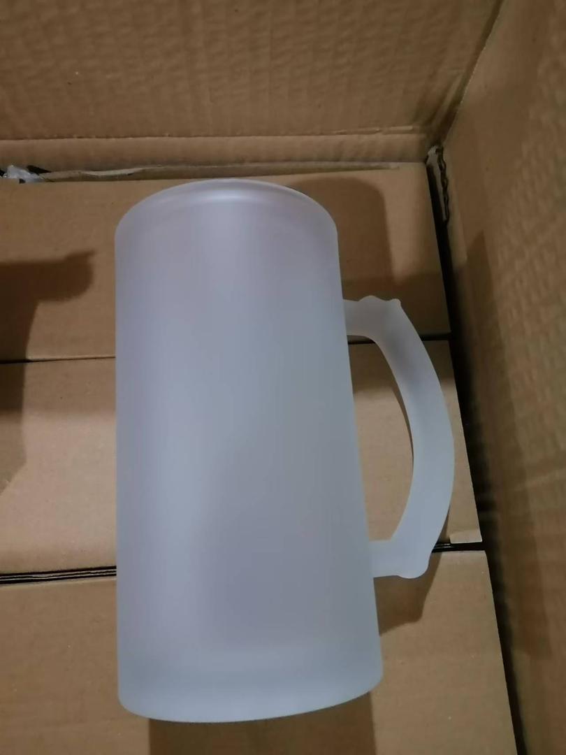 Vasos Shopero Sublimable de vidrio satinado de 16oz cajita de 2 unidades