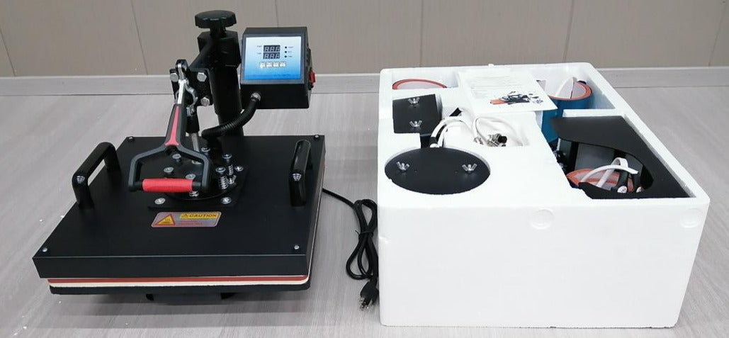 Máquina multifuncional 8 en 1 con Plancha 38x38 y bandeja deslizable