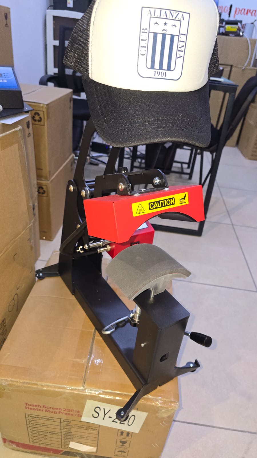 Plancha para Estampar Gorras con Panel Tactil Digital