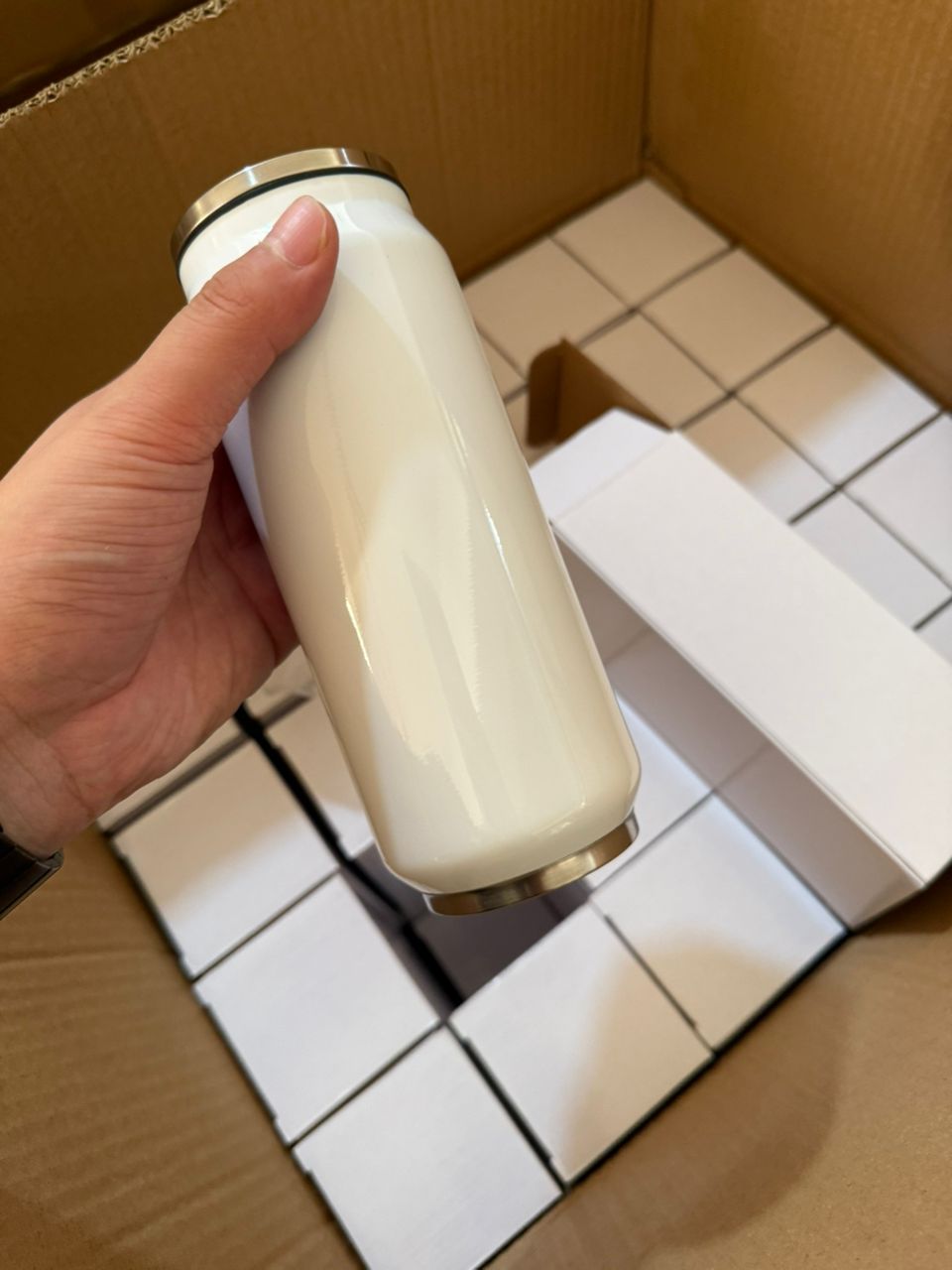 Lata de acero de 500ml color blanco para sublimación (PREVENTA)