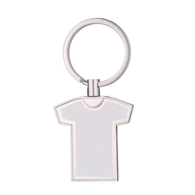 Llavero metalico sublimable en forma de polo incluye cajita
