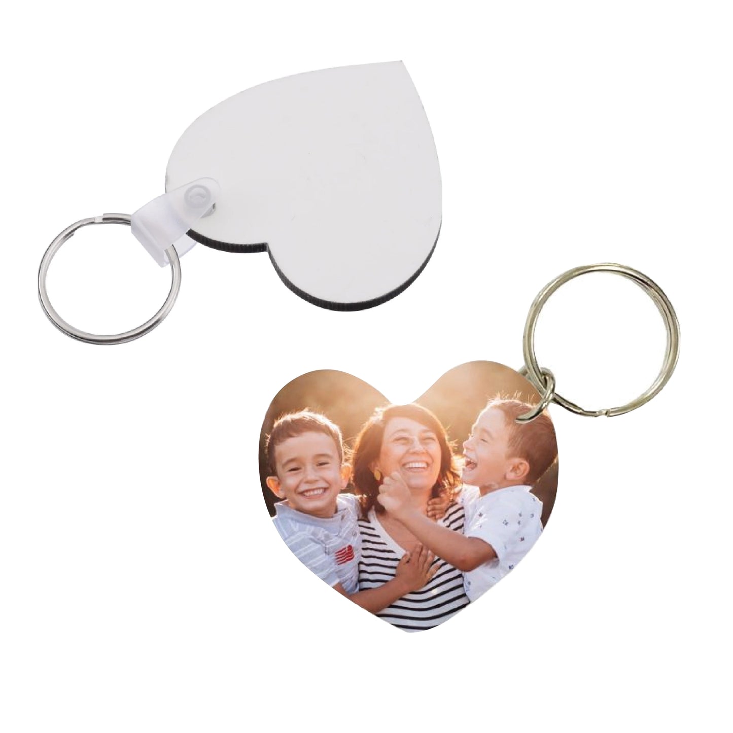 Llavero MDF forma de corazón Sublimable