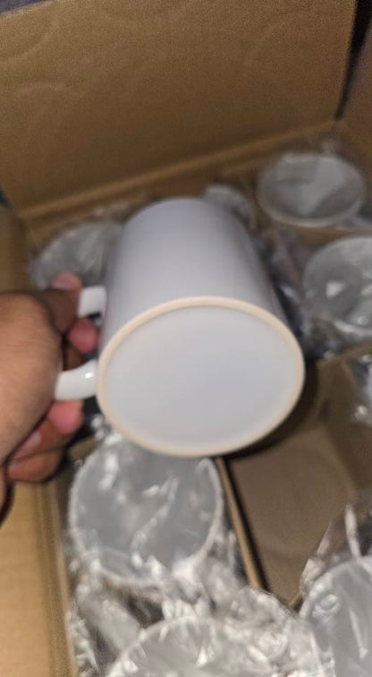 Caja de tazas blancas de 11oz de 36 unidades para sublimar