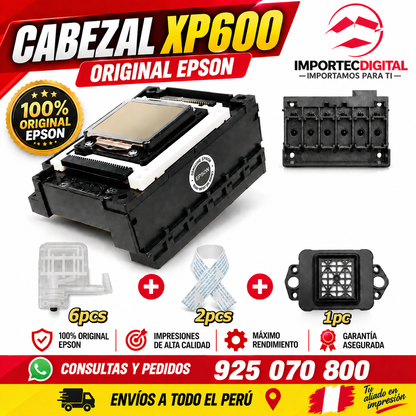 Cabezal XP600 Kit (Cabezal xp600 + 1 capping + 6 dampers + 2 cables flex)