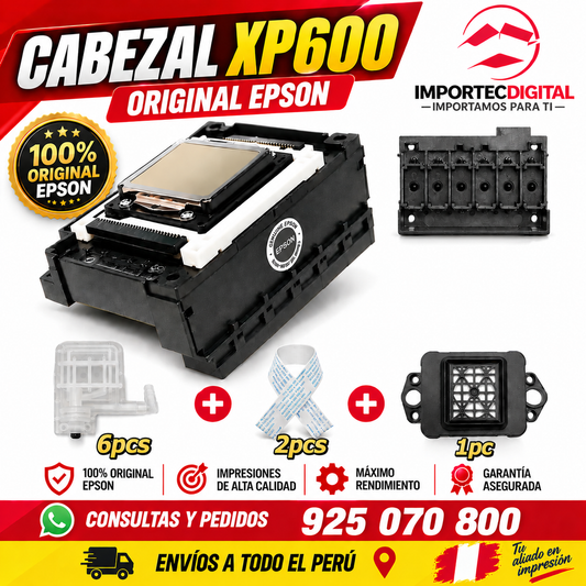 Cabezal XP600 Kit (Cabezal xp600 + 1 capping + 6 dampers + 2 cables flex)