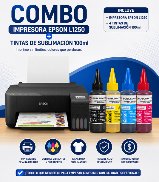 Impresora Epson L1250 con tintas de Sublimación Incluidas