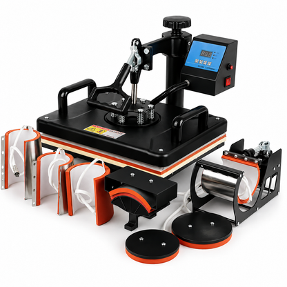 Máquina multifuncional 8 en 1 con Plancha 38x38 y bandeja deslizable