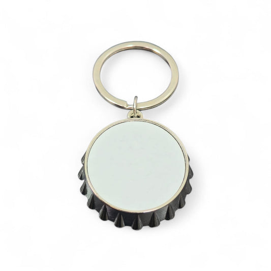 Llavero Metálico Sublimable Circular Destapador
