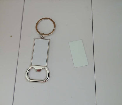 Llavero Metálico Sublimable Modelo Destapador (Incluye cajita)