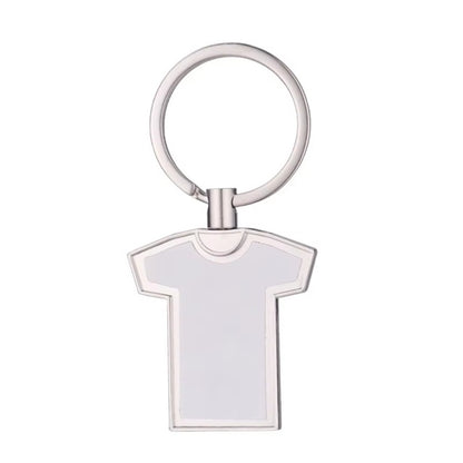 Llavero metalico sublimable en forma de polo incluye cajita