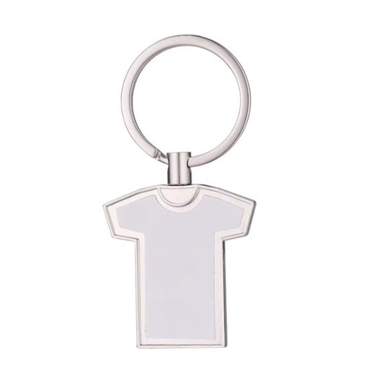 Llavero metalico sublimable en forma de polo incluye cajita