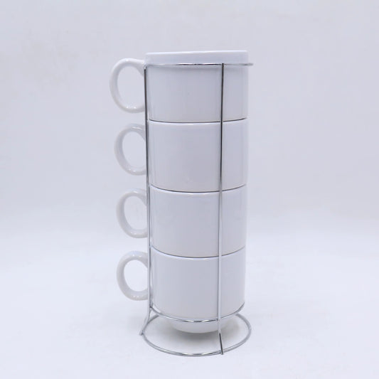 Taza de Café Apilable x4 con Caja (PREVENTA)